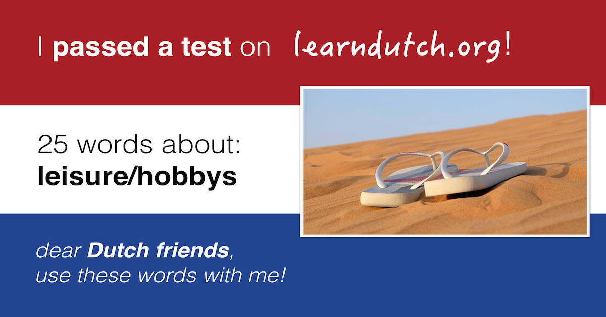 Dutch vocabulary test 13 hobbies & sports Learn Dutch Online