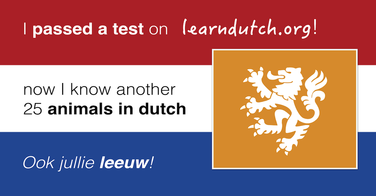 Dutch vocabulary test 37 Animals (2) Learn Dutch Online
