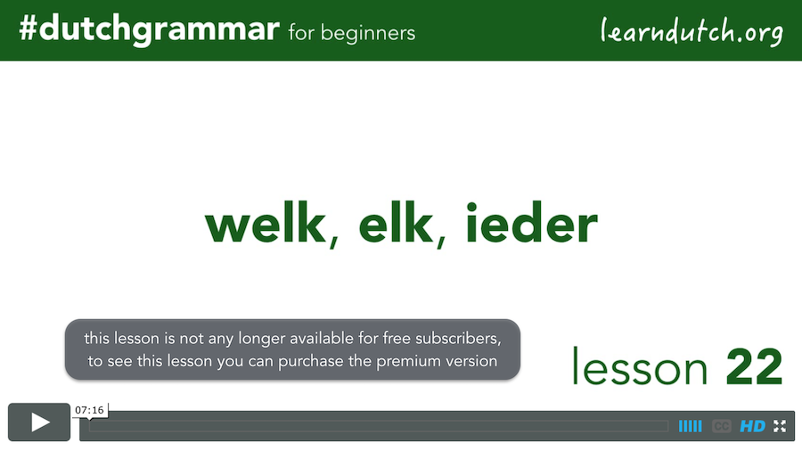dutchgrammar22video Learn Dutch Online
