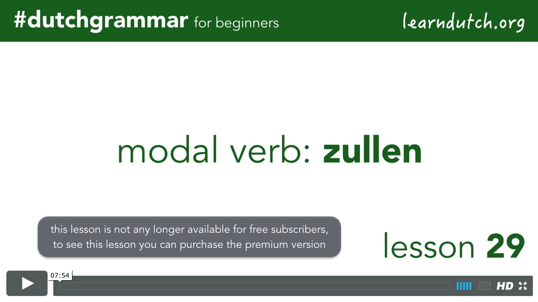 Dutch Grammar Free lesson of this week 29